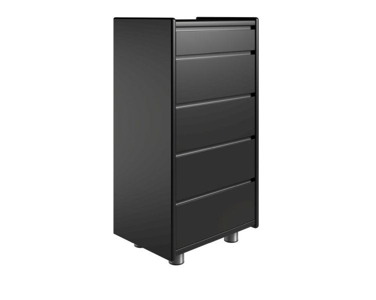 Billede af Kaagaard 555037 Kommode med Metalben 85x50x37cm - Sortmalet