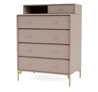 Billede af Montana Selection Keep Kommode med ben 69,6x82,2x46,8 cm - 137 Mushroom / Brass