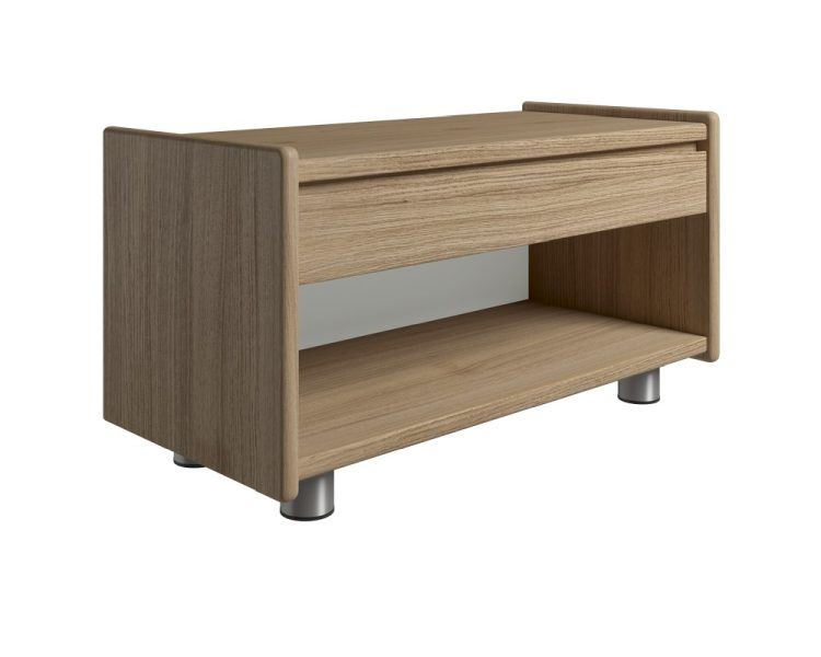 Billede af Kaagaard 218037 Sengebord med Metalben 34x80x37 cm - Oliebehandlet Eg