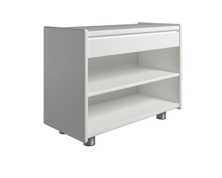 Billede af Kaagaard 318037 Sengebord med Metalben 51x80x37 cm - Hvidmalet
