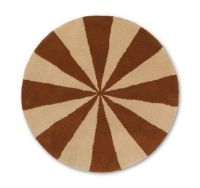 Billede af Ferm Living Arch Tufted Rug S Ø: 70 cm - Brick/Off-White
