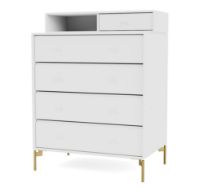 Billede af Montana Selection Keep Kommode med ben 69,6x82,2x46,8 cm - 101 New White / Brass
