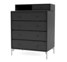 Vis detaljer for Montana Selection Keep Kommode med ben 69,6x82,2x46,8 cm - 04 Anthracite / Chrome Billede af Montana Selection Keep Kommode med ben 69,6x82,2x46,8 cm - 04 Anthracite / Chrome