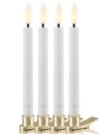 Billede af Sirius Sille Juletræslys 4 stk H: 11 cm - Hvid OUTLET