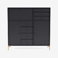 Billede af Montana Mega 201802 Skænk med ben 115,2x38 cm - 04 Anthracite / Brass