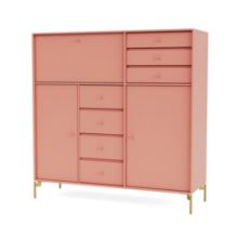 Billede af Montana Mega 201802 Skænk med ben 115,2x38 cm - 151 Rhubarb / Brass