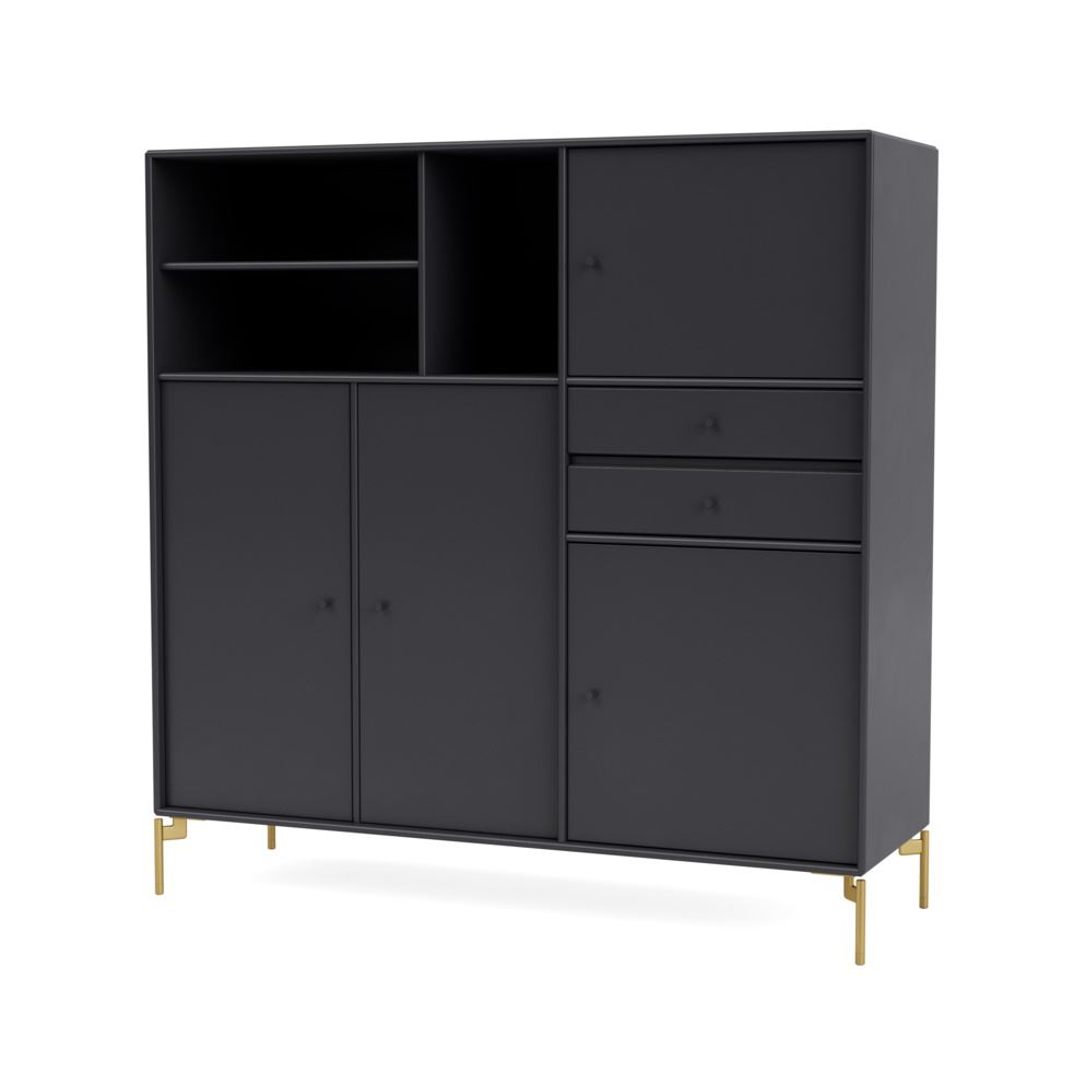 Billede af Montana Mega 201803 Skænk med ben 115,2x38 cm - 04 Anthracite / Brass