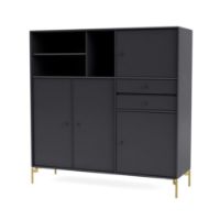 Billede af Montana Mega 201803 Skænk med ben 115,2x38 cm - 04 Anthracite / Brass