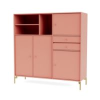 Billede af Montana Mega 201803 Skænk med ben 115,2x38 cm - 151 Rhubarb / Brass