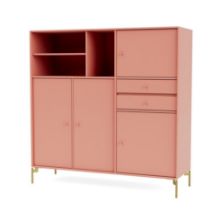 Billede af Montana Mega 201803 Skænk med ben 115,2x38 cm - 151 Rhubarb / Brass