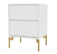 Billede af Montana Selection Drift Skuffebord med ben 35,4x35,4x30 cm - 101 New White / Brass