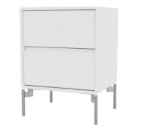 Billede af Montana Selection Drift Skuffebord med ben 35,4x35,4x30 cm - 101 New White / Chrome