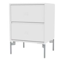 Billede af Montana Selection Drift Skuffebord med ben 35,4x35,4x30 cm - 101 New White / Chrome