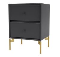 Billede af Montana Selection Drift Skuffebord med ben 35,4x35,4x30 cm - 04 Anthracite / Brass