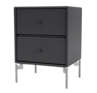 Billede af Montana Selection Drift Skuffebord med ben 35,4x35,4x30 cm - 04 Anthracite / Chrome