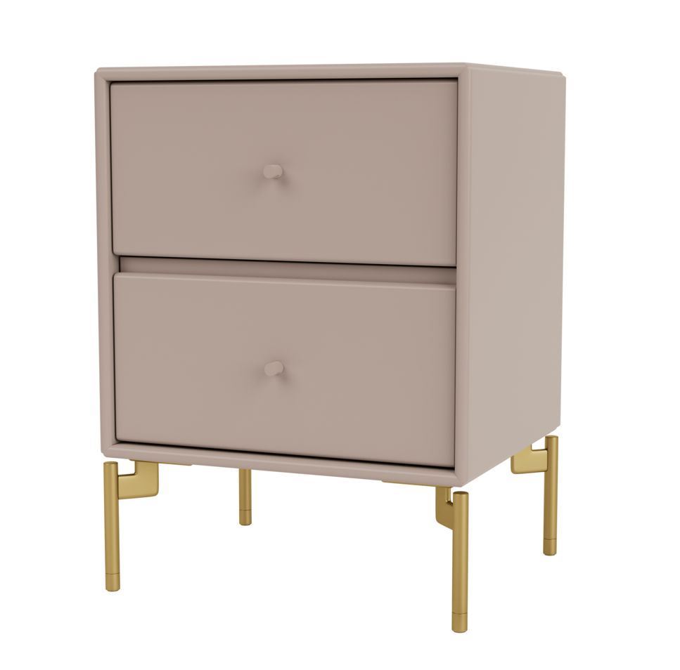 Billede af Montana Selection Drift Skuffebord med ben 35,4x35,4x30 cm - 137 Mushroom / Brass