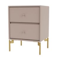 Billede af Montana Selection Drift Skuffebord med ben 35,4x35,4x30 cm - 137 Mushroom / Brass