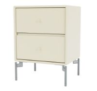 Billede af Montana Selection Drift Skuffebord med ben 35,4x35,4x30 cm - 150 Vanilla / Chrome