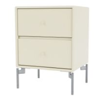 Billede af Montana Selection Drift Skuffebord med ben 35,4x35,4x30 cm - 150 Vanilla / Chrome