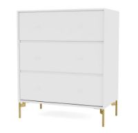 Billede af Montana QS Selection Carry Kommode med ben 69,6x69,6x38 cm - 101 New White / Brass