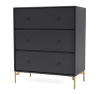 Billede af Montana Selection Carry Kommode med ben 69,6x69,6x38 cm - 04 Anthracite / Brass