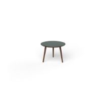 Billede af VIA Copenhagen Round Sofabord ØxH: 48x35 cm - Smoked Oak/Conifer Green Linoleum