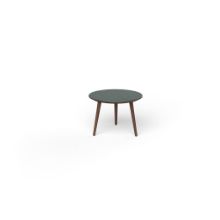Billede af VIA Copenhagen Round Sofabord ØxH: 48x35 cm - Smoked Oak/Conifer Green Linoleum