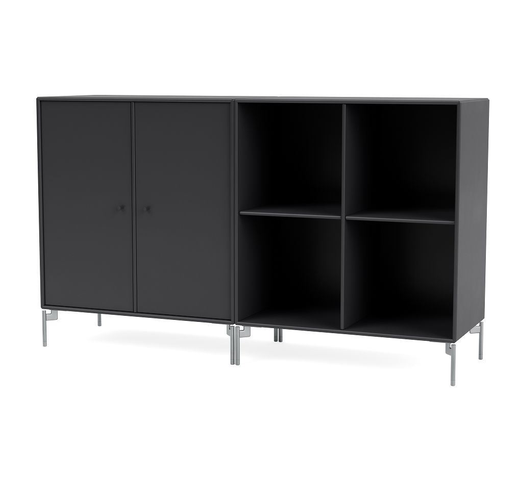 Billede af Montana Selection Pair Skænk med ben 139,2x69,6x38 cm - 04 Anthracite / Chrome