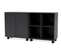 Billede af Montana Selection Pair Skænk på hjul 139,2x69,6x38 cm - 04 Anthracite