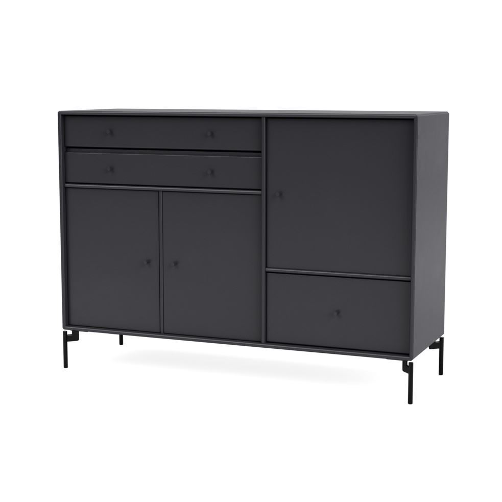 Billede af Montana Mega 201202 Skænk med ben 115,2x38 cm - 04 Anthracite / Black