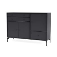Billede af Montana Mega 201202 Skænk med ben 115,2x38 cm - 04 Anthracite / Black