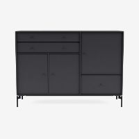 Billede af Montana Mega 201202 Skænk med ben 115,2x38 cm - 04 Anthracite / Black