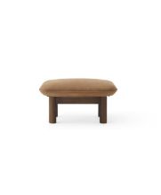 Billede af Audo Copenhagen Brasilia Ottoman H: 40 cm - Dark Stained Oak/Dunes Cognac 21004 
