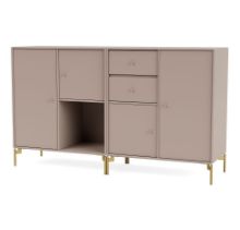 Billede af Montana Selection Couple Skænk med ben 139,2x69,6x38 cm - 137 Mushroom / Brass