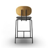 Billede af Sibast Furniture Piet Hein Bar Chair SH: 65 cm Black - Oiled Oak/Solid Black