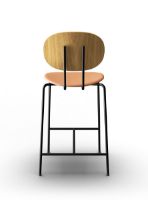 Billede af Sibast Furniture Piet Hein Bar Chair SH: 65 cm Black - Oiled Oak/Silk Cognac