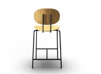 Billede af Sibast Furniture Piet Hein Bar Chair SH: 65 cm Black - Oiled Oak