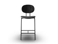 Billede af Sibast Furniture Piet Hein Bar Chair SH: 65 cm Black - Black Oak/Dunes Anthrazite