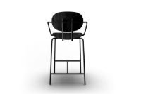 Billede af Sibast Furniture Piet Hein Bar Chair w. Armrest SH: 65 cm Black - Black Oak