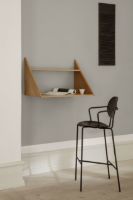 Billede af Sibast Furniture Piet Hein Bar Chair w. Armrest SH: 65 cm Black - Black Oak