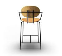Billede af Sibast Furniture Piet Hein Bar Chair w. Armrest SH: 65 cm - Oil Oak/Dunes Cognac
