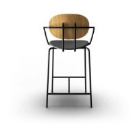 Billede af Sibast Furniture Piet Hein Bar Chair w. Armrest SH: 65 cm - Oil Oak/Solid Black 