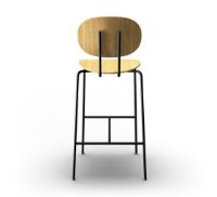 Billede af Sibast Furniture Piet Hein Bar Chair SH: 75 cm Black - Oiled Oak