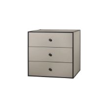 Billede af Audo Copenhagen Frame 49 49x49 cm inkl. 3 skuffer - Sand