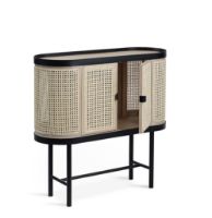 Billede af Warm Nordic Be My Guest Bar Cabinet 92x95 cm - Black Noir/French Cane