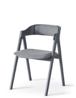 Billede af Findahl by Hammel METTE Spisebordsstol M. Rygpolstring SH: 45 cm - Grafitlakeret Bøg/Corsica30