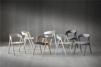 Billede af Findahl by Hammel METTE Spisebordsstol M. Rygpolstring SH: 45 cm - Ubehandlet Eg/Sort Sydney Læder