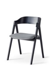 Billede af Findahl by Hammel Mette Stol SH: 45 cm - Sortbehandlet Bøg / Corsica30 