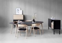 Billede af Findahl by Hammel Mette Stol SH: 45 cm - Sortbehandlet Bøg / Corsica30 