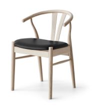Billede af Findahl by Hammel FRIDA Spisebordsstol SH: 46 cm - Ubehandlet Eg/Sort Sydney Læder